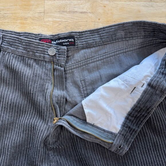Billabong Shorts Men 42 Gray Corduroy 90s Y2K Beach Baggy Skate Grunge PRISTINE - Picture 7 of 13